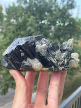 Black Tourmaline with Smoky Quartz from Erongo Mountain, Erongo Region, Namibia