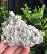 Aquamarine Specimen on Feldspar with Hyalite opal from Erongo Mountain, Erongo Region, Namibia