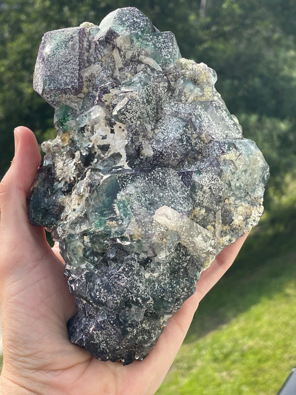 Fluorite with Muscovite and Quartz from Erongo Mountain, Erongo Region, Namibia