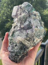 Fluorite with Muscovite and Quartz from Erongo Mountain, Erongo Region, Namibia