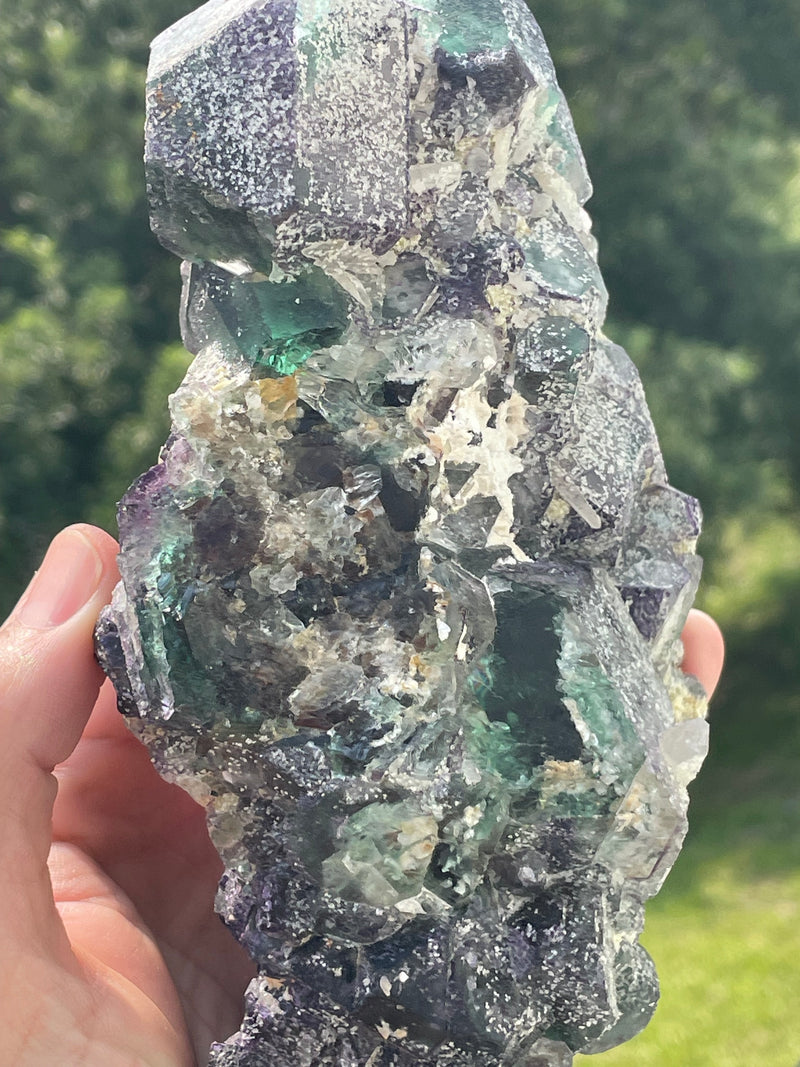 Fluorite with Muscovite and Quartz from Erongo Mountain, Erongo Region, Namibia