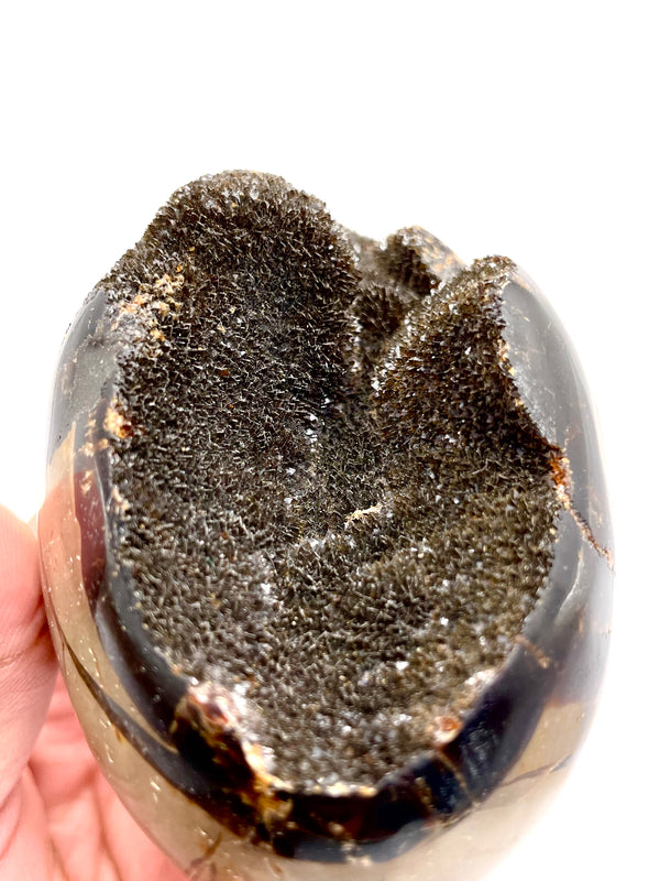 Septarian Dragon egg geode, 482g from Madagascar