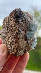 Fluorite with Quartz on Matrix from Erongo Mountain, Erongo Region, Namibia