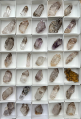 35 Piece Brandberg Quartz Wholesale Flat from the Brandberg District, Goboboseb, Erongo Region, Namibia