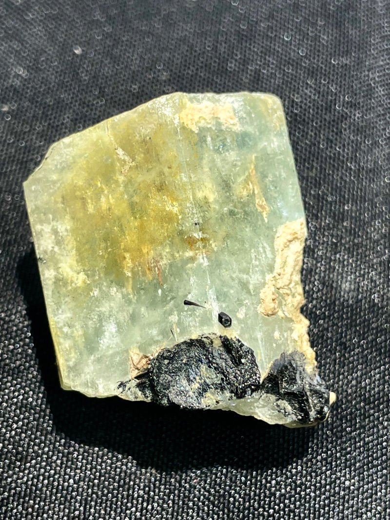 Feldspar included Aquamarine Specimen on Black Tourmaline, Erongo Mountain, Erongo Region, Namibia, Erongo Aquamarine Crystal, Crystal Healing