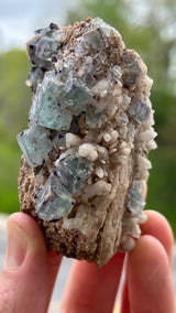 Fluorite with Quartz on Matrix from Erongo Mountain, Erongo Region, Namibia