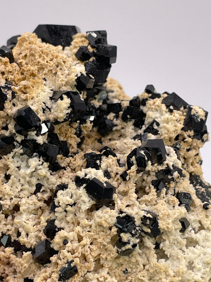 Black Tourmaline cluster on Feldspar from the Erongo Mountain, Namibia