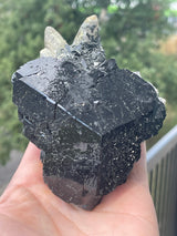 Black Tourmaline with Smoky Quartz from Erongo Mountain, Erongo Region, Namibia