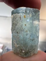 AQUAMARINE SPECIMEN WITH HYALITE 17.5g FROM ERONGO MOUNTAIN, ERONGO REGION, NAMIBIA, ERONGO AQUAMARINE CRYSTAL, CRYSTAL HEALING