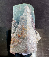 AQUAMARINE SPECIMEN WITH HYALITE 31g FROM ERONGO MOUNTAIN, ERONGO REGION, NAMIBIA, ERONGO AQUAMARINE CRYSTAL, CRYSTAL HEALING