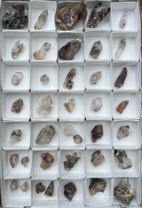 38 Piece Brandberg Quartz Wholesale Flat from the Brandberg District, Goboboseb, Erongo Region, Namibia
