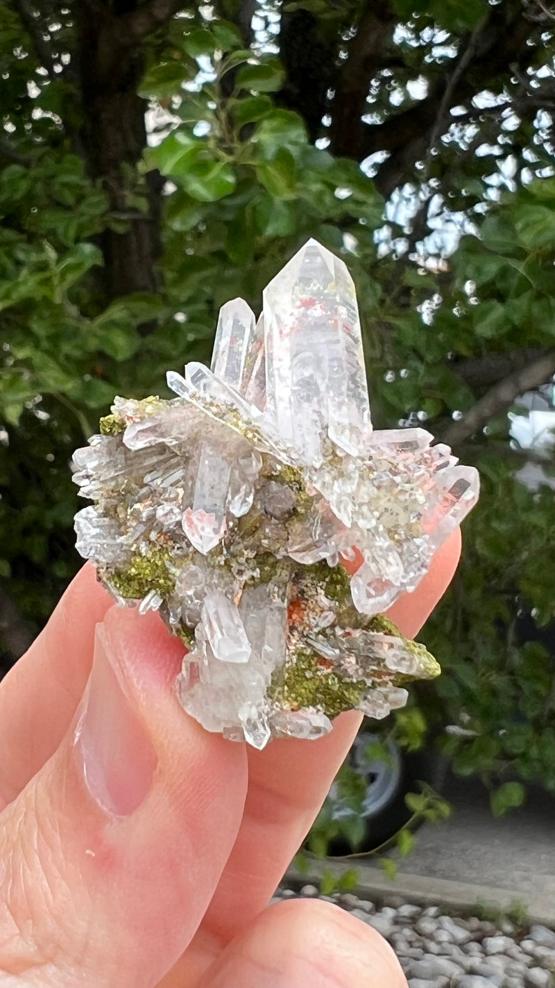 Harledote Brandberg Quartz flat 54 pieces from Goboboseb Mountains, Erongo Region, Namibia