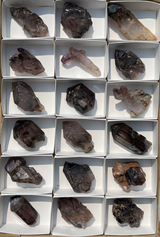Shangaan Amethyst Wholesale Flat 18 pieces from the Chibuku mine, Zimbabwe