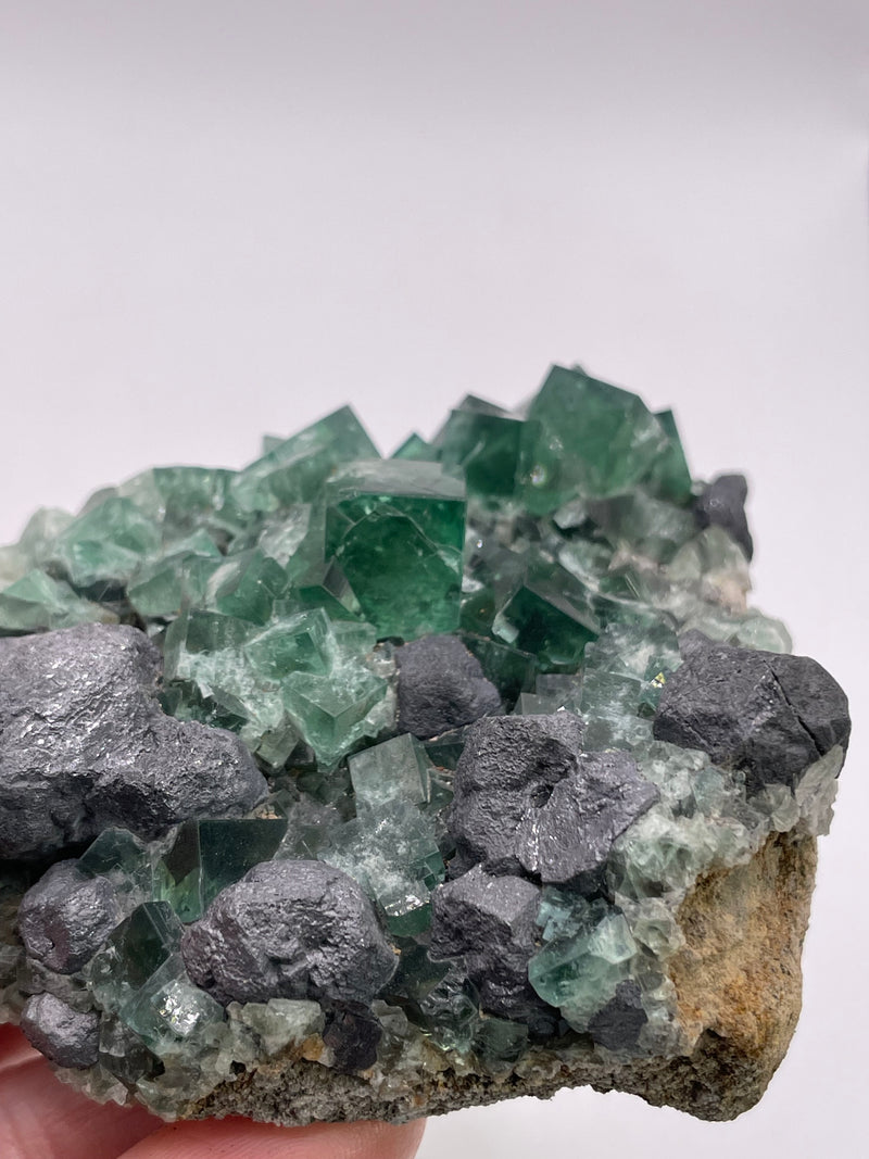 UK Fluorite with Galena from the Greedy Hog Pocket, Diana Maria Mine, England