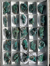 Malachite and Chrysocolla Flat 25 pieces from Usakos, Erongo Region, Namibia