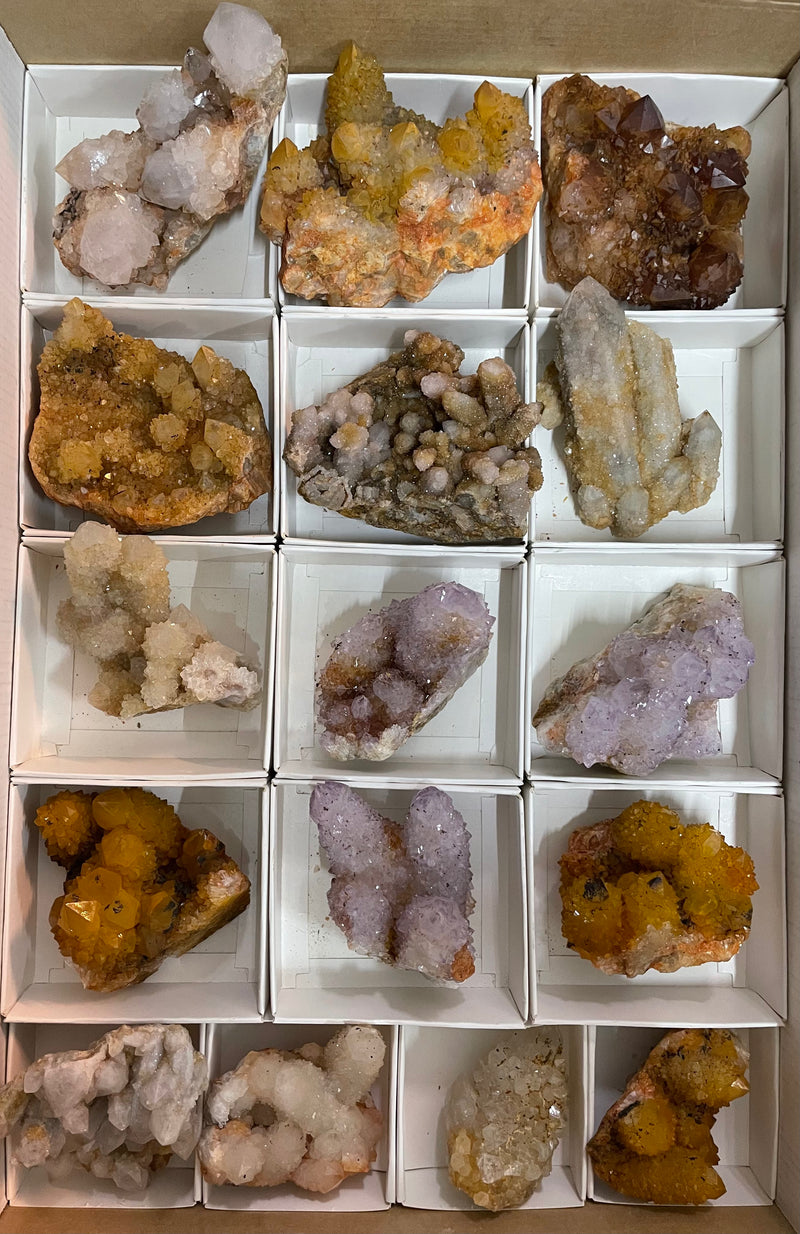 Spirits Quartz - Wholesale flat from Boekenhouthoek, South Africa - 16 pieces (2.770 kg)