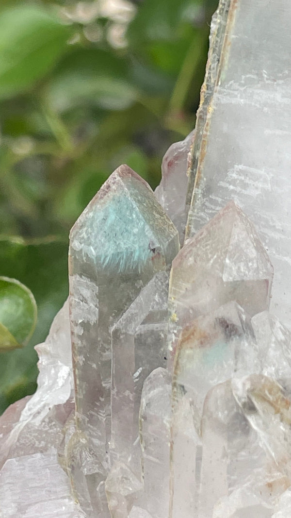 Blue Ajoite in Quartz from Messina South Africa