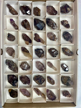 Shangaan Amethyst Wholesale Flat 35 pieces from the Chibuku mine, Zimbabwe