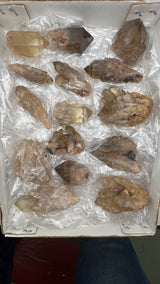 Kundalini Quartz Wholesale Flat
15 pieces, Congo Citrine, Natural Citrine, Democratic Republic of Congo, Kundalini Citrine Crystal