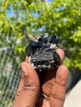 24 Piece Black Tourmaline Wholesale Flat Schorl | Erongo Mountains, Namibia
