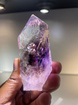 Harlequin Brandberg Quartz with Analcime | Streep Mine, Goboboseb Mountains, Erongo Region Namibia