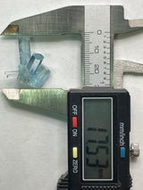 Vibrant blue Aquamarine cluster, thumbnail specimen from Erongo Mountain, Erongo Region, Namibia
