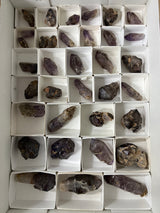 1.206 kilo, 36 Piece Shangaan Amethyst Wholesale Flat, Chibuku Mine, Zimbabwe