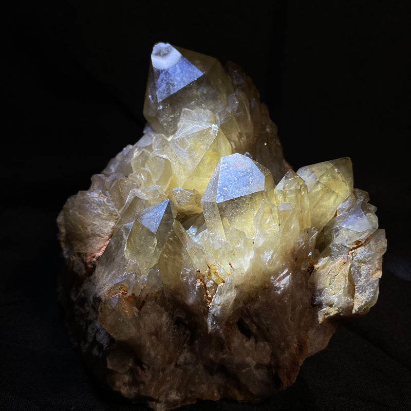 Self-Standing Golden Kundalini Quartz Citrine, Democratic Republic of Congo, Lwena, Congo Citrine