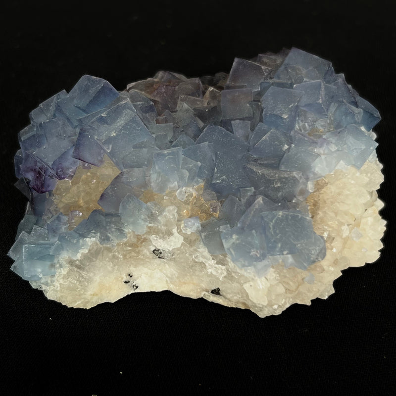 Blue Fluorite with Quartz from Blanchard Mine, Bingham Hansonburg District, Socorro County, New Mexico, USA
