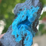 Fibrous Blue Shattuckite, Mesopotamia Copper Valley, Kunene, Namibia, African Mineral Specimen