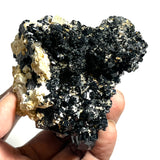 3.738 kg 6 piece Black Tourmaline with Smoky Quartz Flat from Erongo Mountain, Erongo Region, Namibia