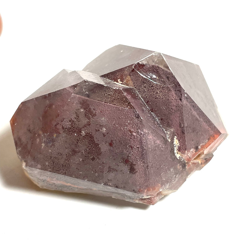 Ishuko Red Phantom Quartz Point, Hematite included Quartz from the Northern Province of Zambia