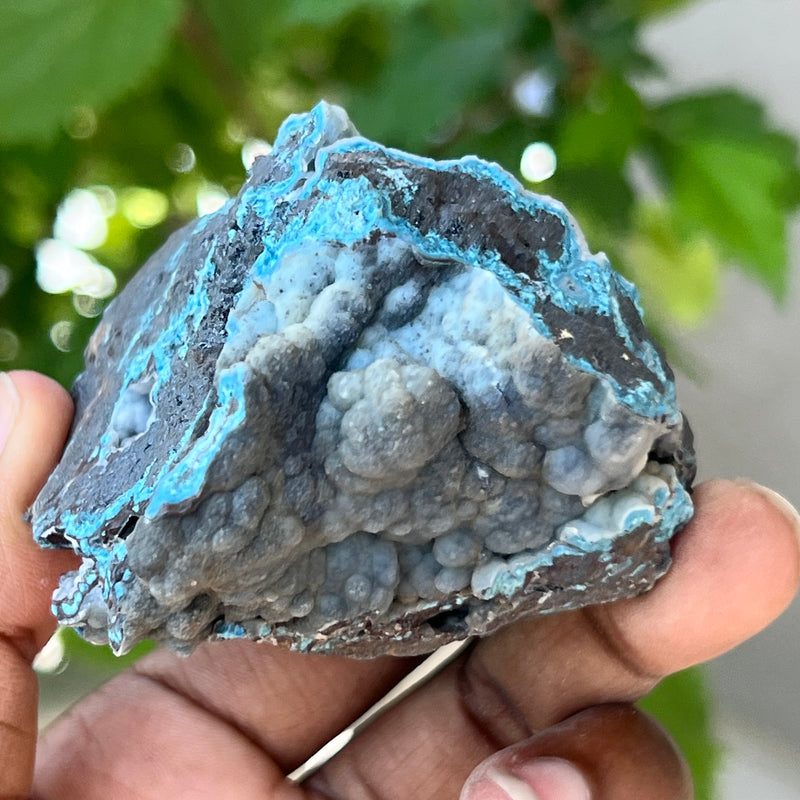 Blue Botryoidal Shattuckite, Mesopotamia Copper Valley, Kunene, Namibia, African Mineral Specimen