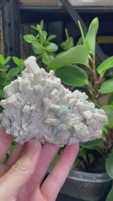 Aquamarine Specimen on Feldspar with Hyalite opal from Erongo Mountain, Erongo Region, Namibia