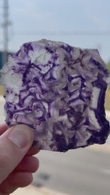 Purple Okorusu Fluorite Slice from the Okorusu Mine, Namibia, Africa.