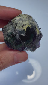Fluorite with Black Tourmaline and Hyalite Opal from Erongo Mountain, Erongo Region, Namibia