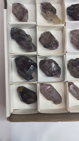 Shangaan Amethyst Wholesale Flat 35 pieces from the Chibuku mine, Zimbabwe