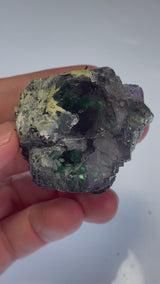 Fluorite with Black Tourmaline and Hyalite Opal from Erongo Mountain, Erongo Region, Namibia