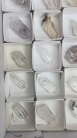 54 Piece Brandberg Quartz Wholesale Flat from the Brandberg District, Goboboseb, Erongo Region, Namibia