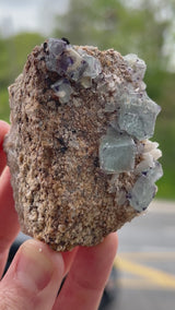 Fluorite with Quartz on Matrix from Erongo Mountain, Erongo Region, Namibia