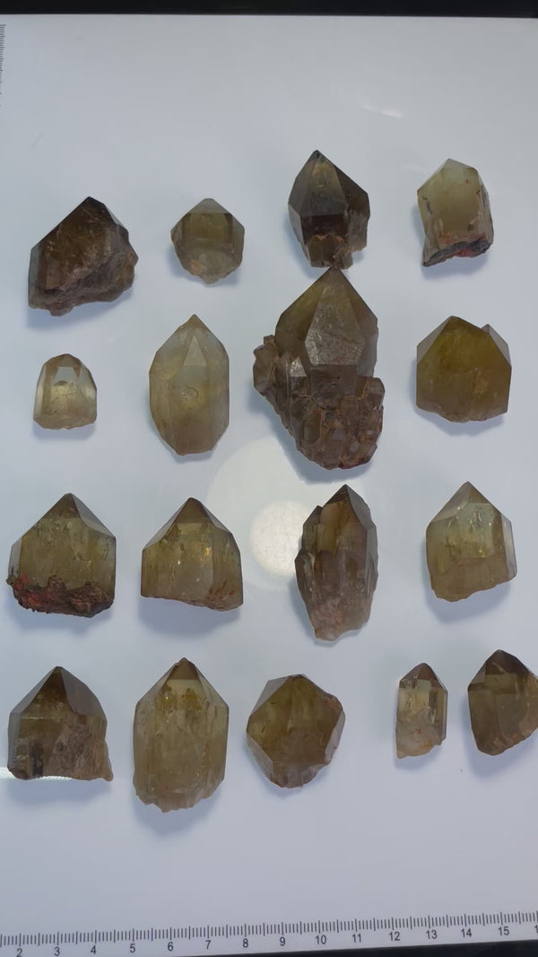 Lot of Kundalini Quartz Citrine, Democratic Republic of Congo, Lwena, Congo Citrine