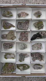 Harledote Brandberg Quartz flat 18 pieces from Goboboseb Mountains, Erongo Region, Namibia