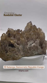Kundalini Citrine Cluster from Lwena, Katanga, Democratic Republic of Congo