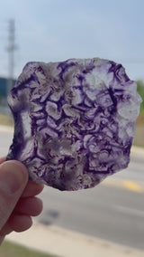 Purple Okorusu Fluorite Slice from the Okorusu Mine, Namibia, Africa.
