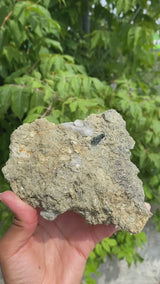 Genuine Moldavite, Moldavite on Matrix from South Bohemia Czech Republic, 378 grams