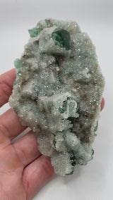 UK Fluorite with Quartz from the Druzy Dreams Pocket, Rogerley Mine, Eastgate, Frosterley Weardale, Co. Durham, England