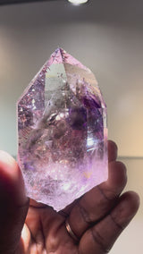 Harlequin Brandberg Quartz with Analcime | Streep Mine, Goboboseb Mountains, Erongo Region Namibia