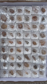 54 Piece Brandberg Quartz Wholesale Flat from the Brandberg District, Goboboseb, Erongo Region, Namibia