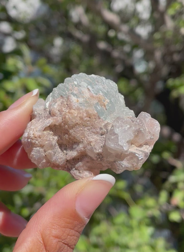 Prehnite on Quartz Matrix, Specimen from Xoboxobos, Brandberg District, Namibia