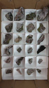 Harledote Brandberg Quartz flat 24 pieces from Goboboseb Mountains, Erongo Region, Namibia